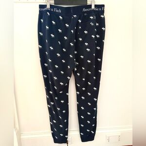Abercrombie & Fitch Men's Sleep Jogger Pajama Pants Moose Print Lounge Size M